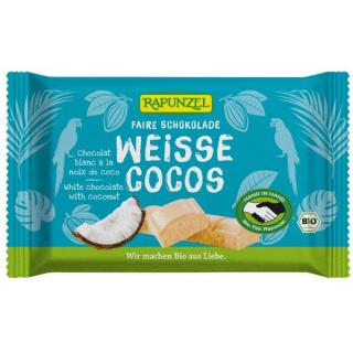 Weiße Schokolade mit Kokosstücken
