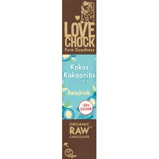 Lovechock Mild Kokos Kakaonibs 68%, 40 gr Stück