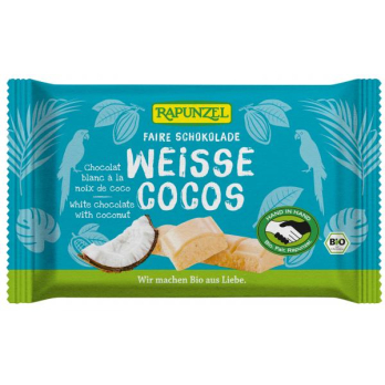 Weiße Schokolade mit Kokosstücken