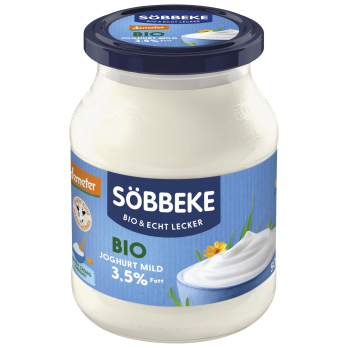 Söbbeke Joghurt Natur Demeter, 500 gr Glas