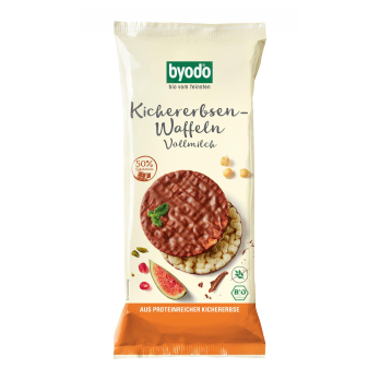 byodo Kichererbsen-Waffeln Vollmilch, 65 g Packung