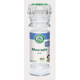Meersalz im Glas mit Mühlenaufsatz