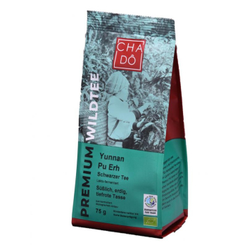 Cha Dô Wildtee Yunnan Pu Erh, 75 gr Packung